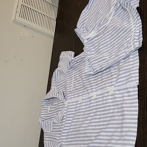 BedHead Cotton Classic Striped Pajama Set Blue White